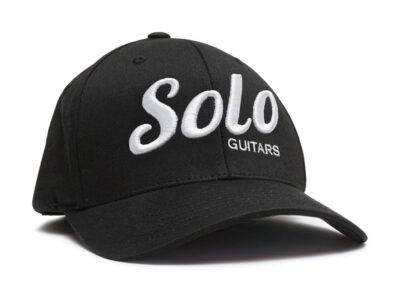 Solo Guitars Raised Embroidered White Logo Snapback Hat