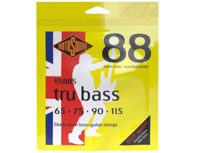 Rotosound RS88S Tru Bass Black Nylon Short Scale Flatwound Bass Strings (65 -115)