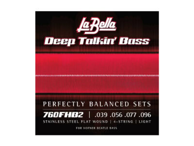 La Bella 760FHB2 Hofner "Beatle" Bass Stainless Steel Flat Wound Electric Bass Strings, Light, 39-96