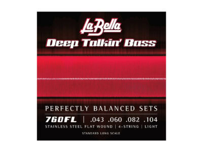 La Bella 760FL Deep Talkin' Stainless Steel Flat Wound Bass Strings, Light, 43-104