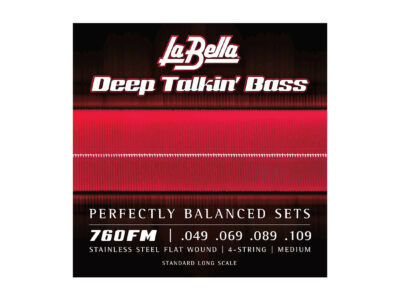 La Bella 760FM Deep Talkin' Stainless Steel Flat Wound Bass Strings, Medium, 49-109
