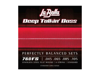 La Bella 760FS Deep Talkin' Stainless Steel Flat Wound Bass Strings, Standard, 45-105
