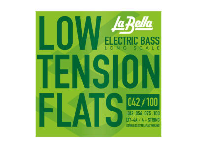 La Bella LTF-4A Low Tension Flexible Stainless Steel Flat Wound Bass Strings, Standard, 42-100