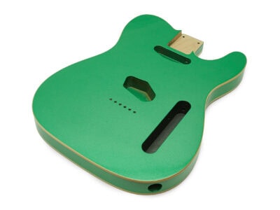 Solo TC Style Poly Finished Guitar Body With Cream Binding - Metallic Green