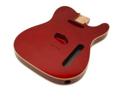 Solo TC Style Poly Finished Guitar Body With Cream Binding - Metallic Red