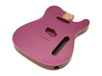 Solo TC Style Poly Finished Guitar Body With Cream Binding - Metallic Violet