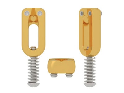 Hipshot 4GSM-RVST-G850 Modern Stainless Steel Gold Guitar Saddles - Set of 6