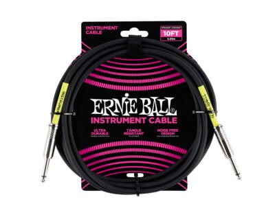 Ernie Ball 10' Classic Instrument Cable Straight/Straight 10ft - Black