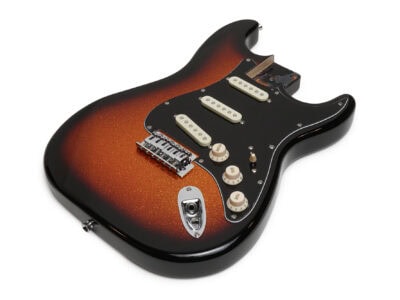 Solo Pro ST Style HSH Poly Finished Guitar Body With Hardware - 3-Tone Sunburst Metallic